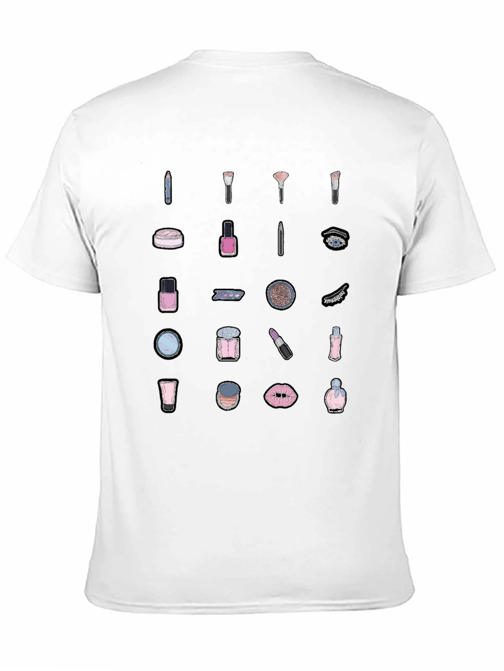 Makeup Pattern T-Shirt - Stylish Beauty Design