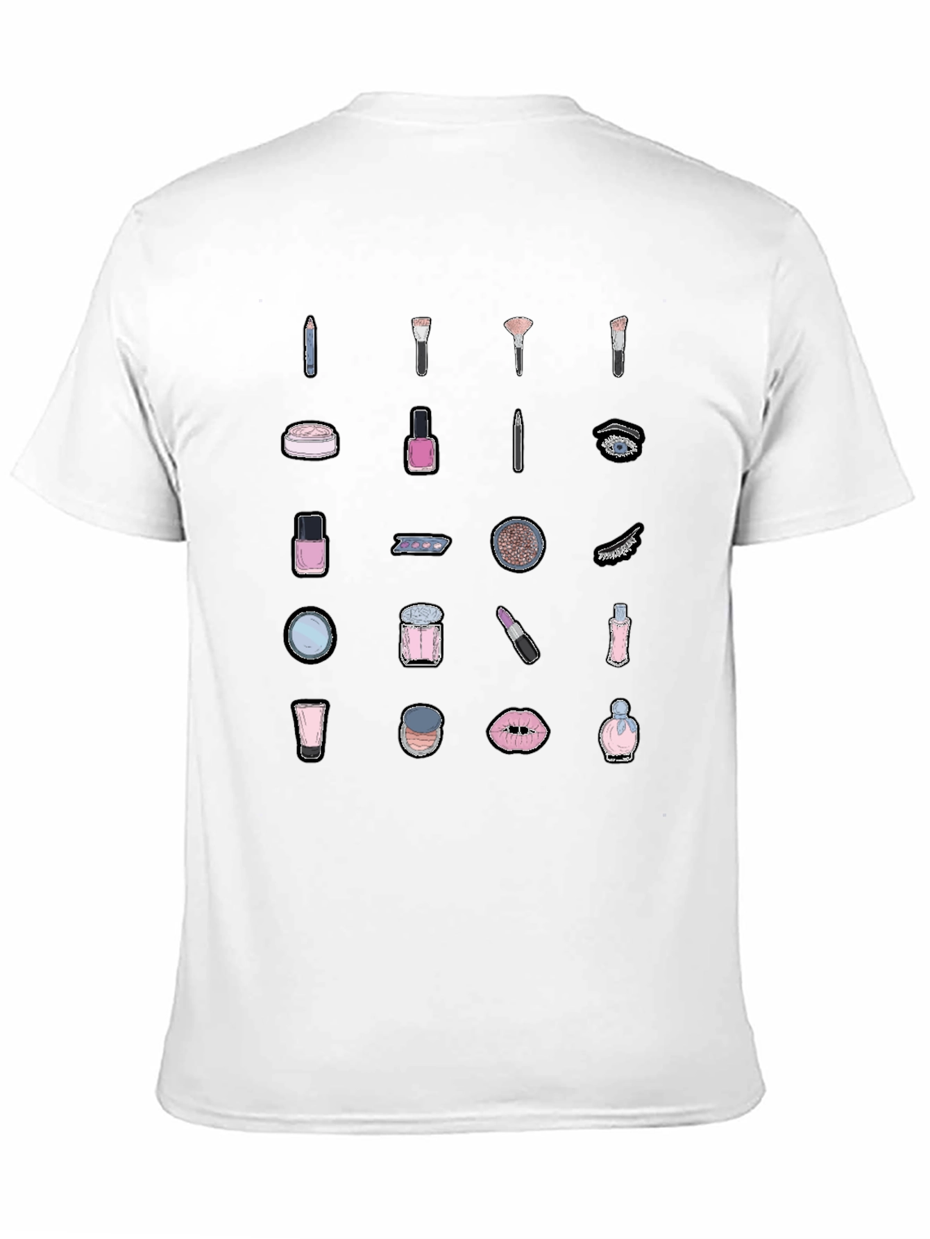 Makeup Pattern T-Shirt - Stylish Beauty Design