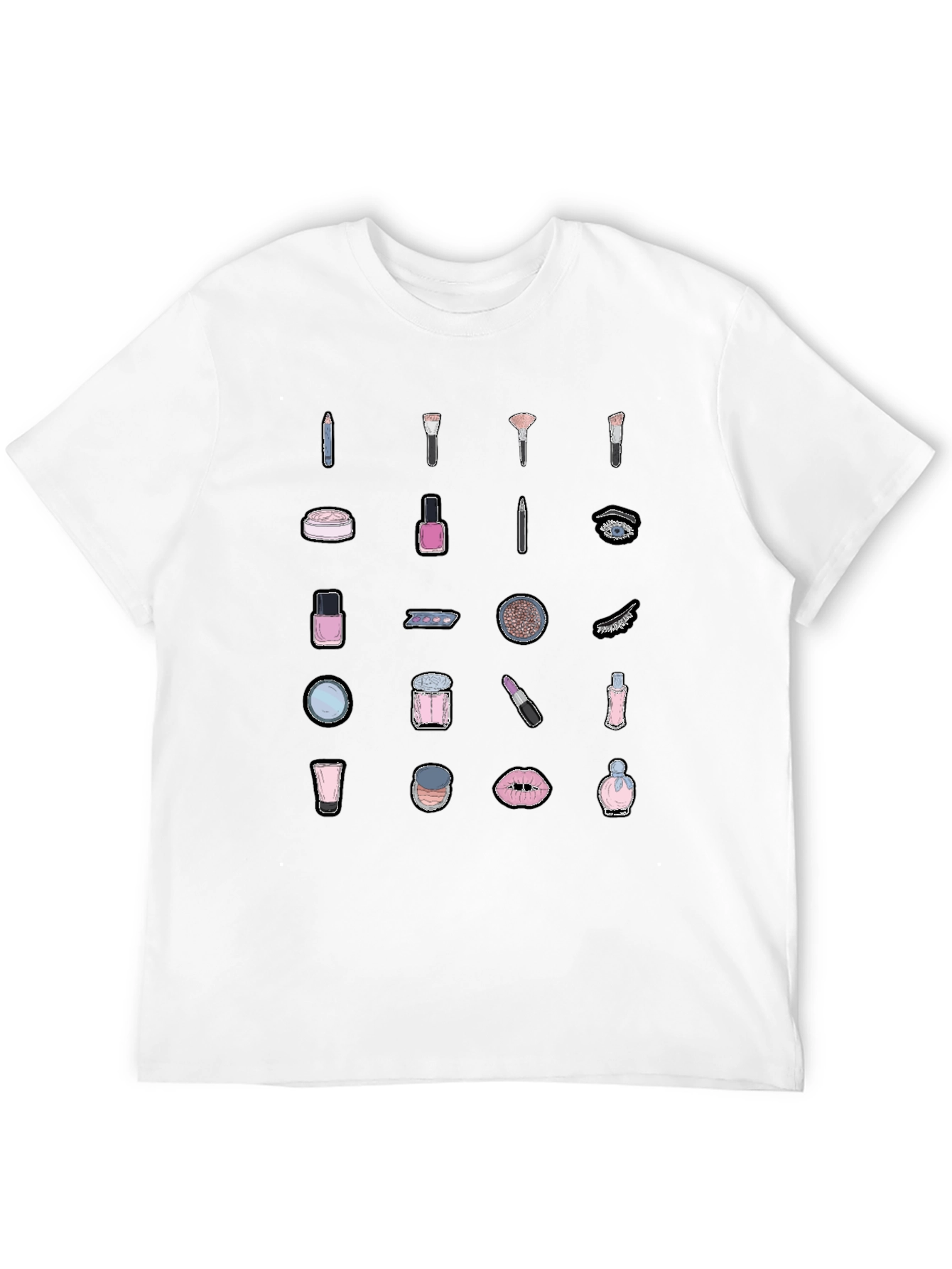 Makeup Pattern T-Shirt - Stylish Beauty Design