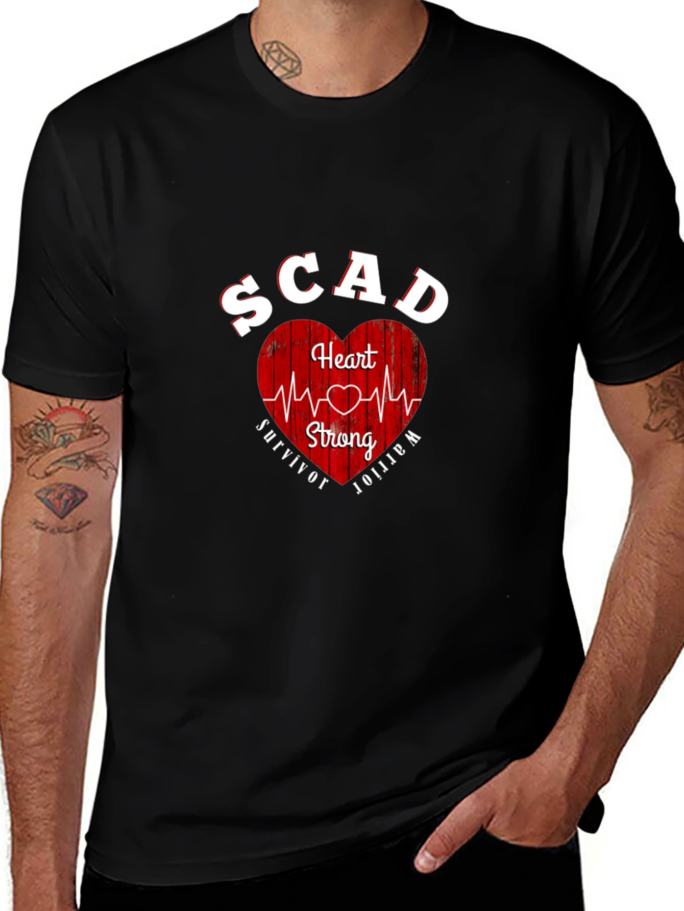 SCAD Heart Strong Survivor Warrior T-Shirt