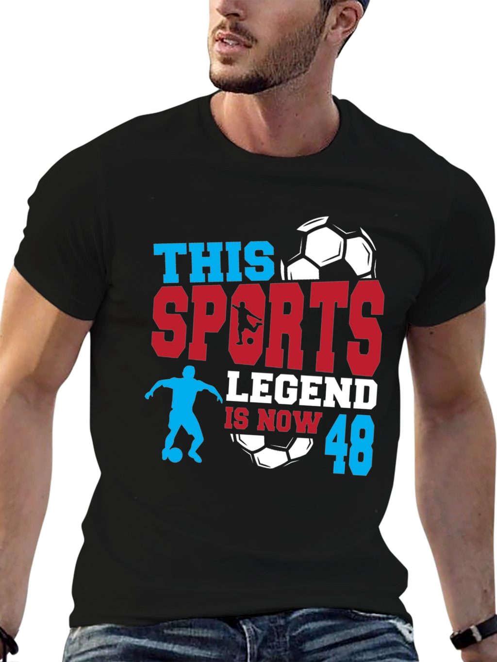 Sports Legend 48 T-Shirt: Soccer Birthday Gift