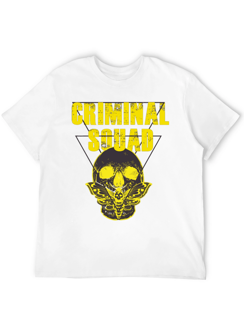 Criminal Squad Graphic T-Shirt - Skull & Moth Design