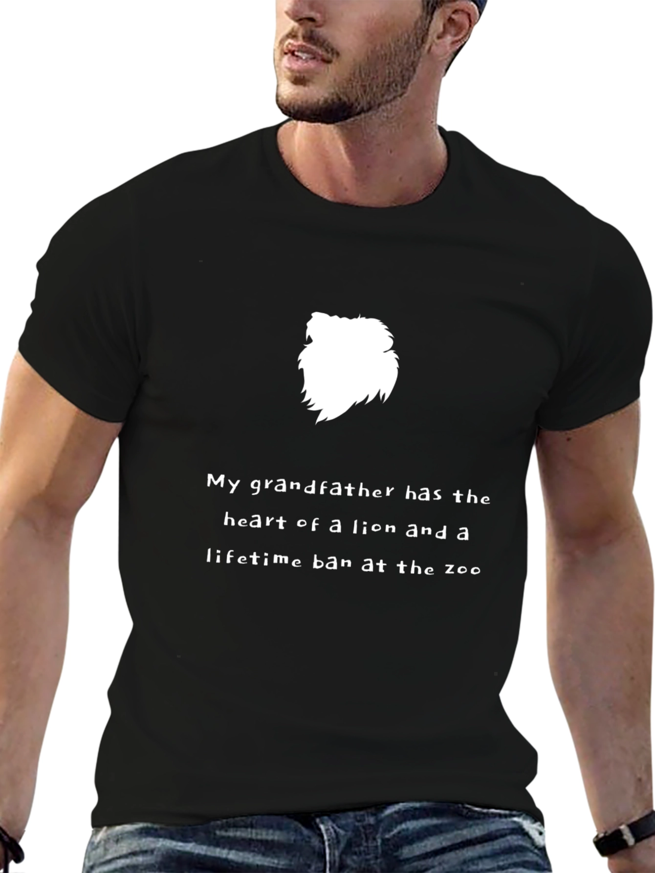 Lion Heart Grandfather Tee - Funny Zoo Ban Shirt