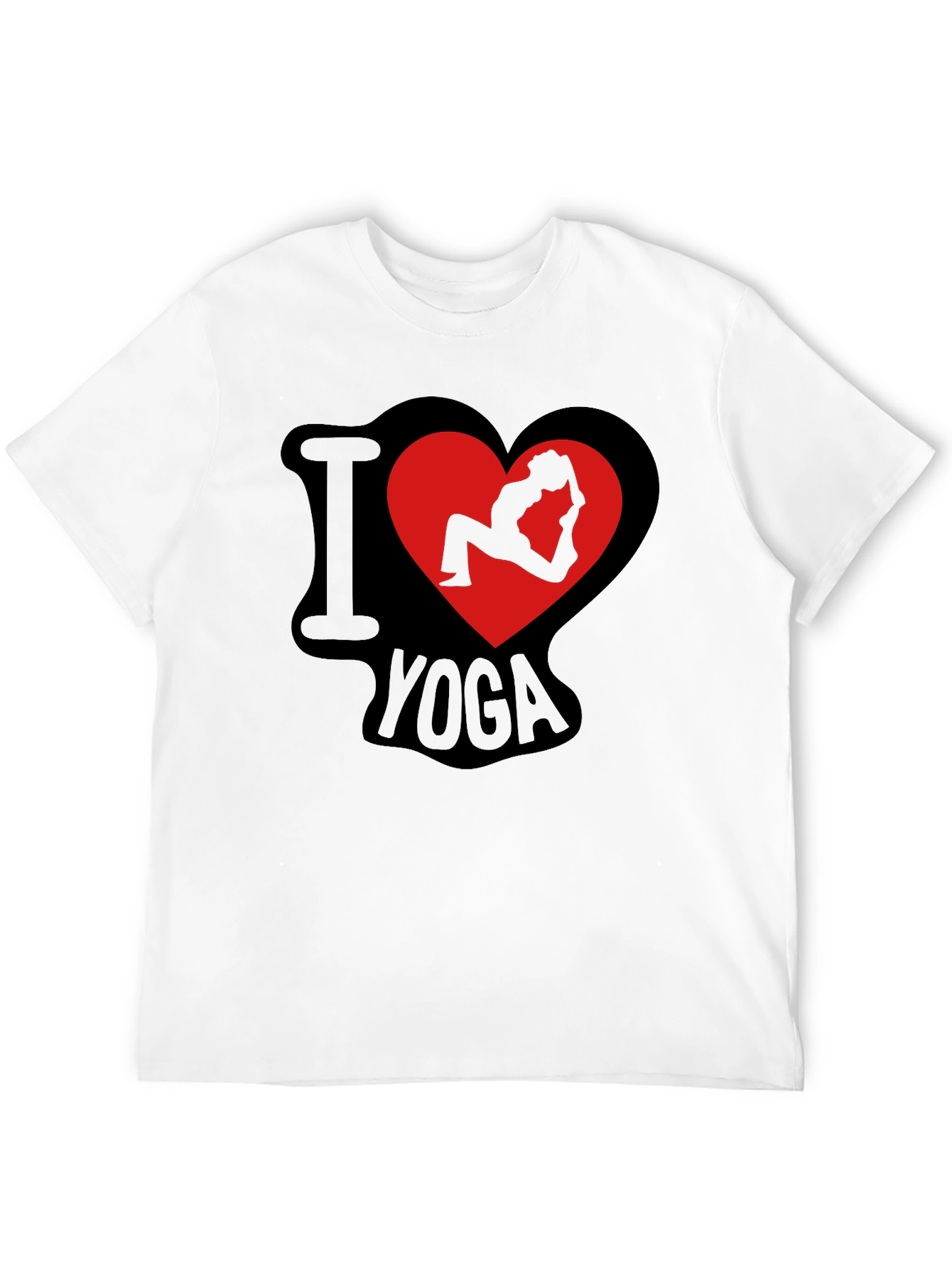 I Love Yoga T-Shirt - Yoga Pose Heart Design
