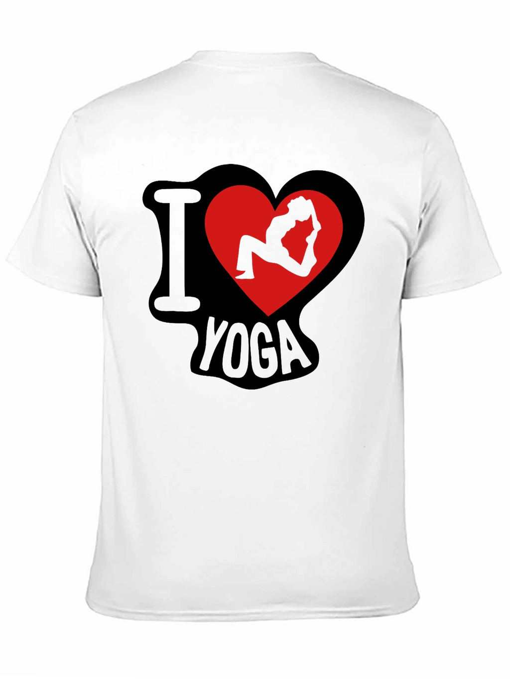 I Love Yoga T-Shirt - Yoga Pose Heart Design