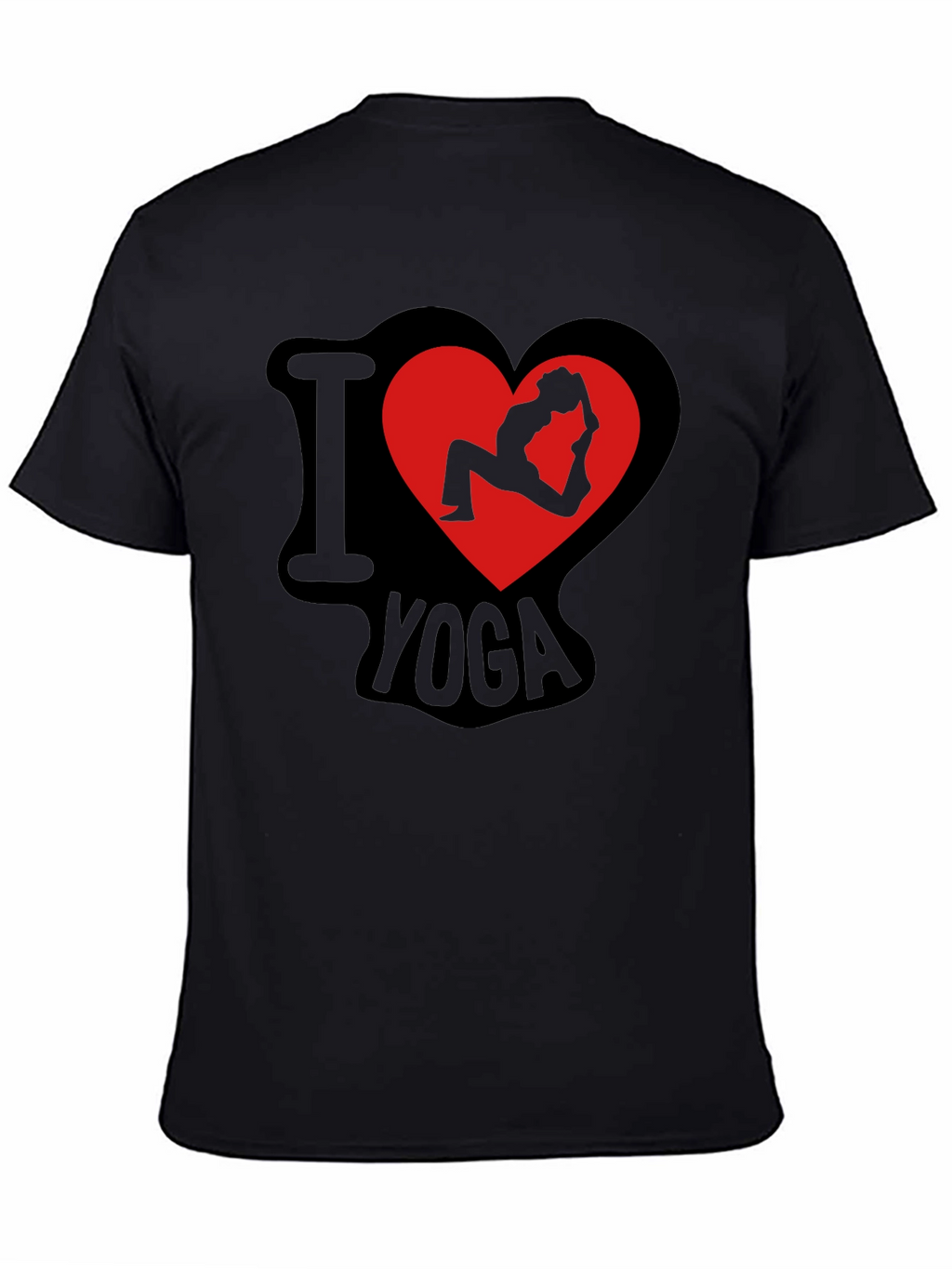 I Love Yoga T-Shirt - Yoga Pose Heart Design