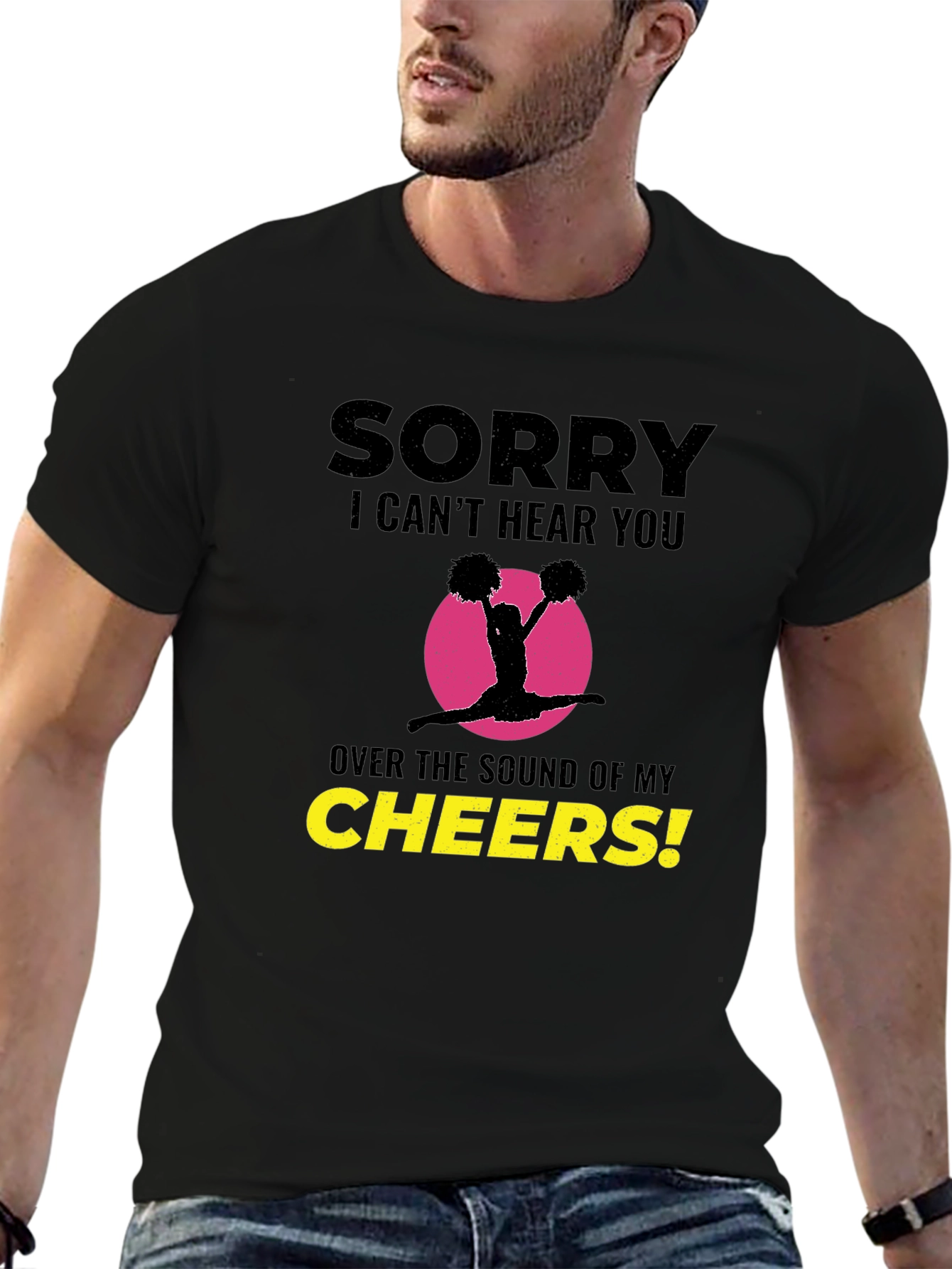 Sorry I Cant Hear You Cheerleading T-Shirt