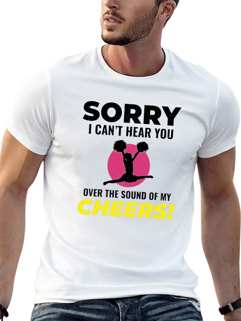 Sorry I Cant Hear You Cheerleading T-Shirt