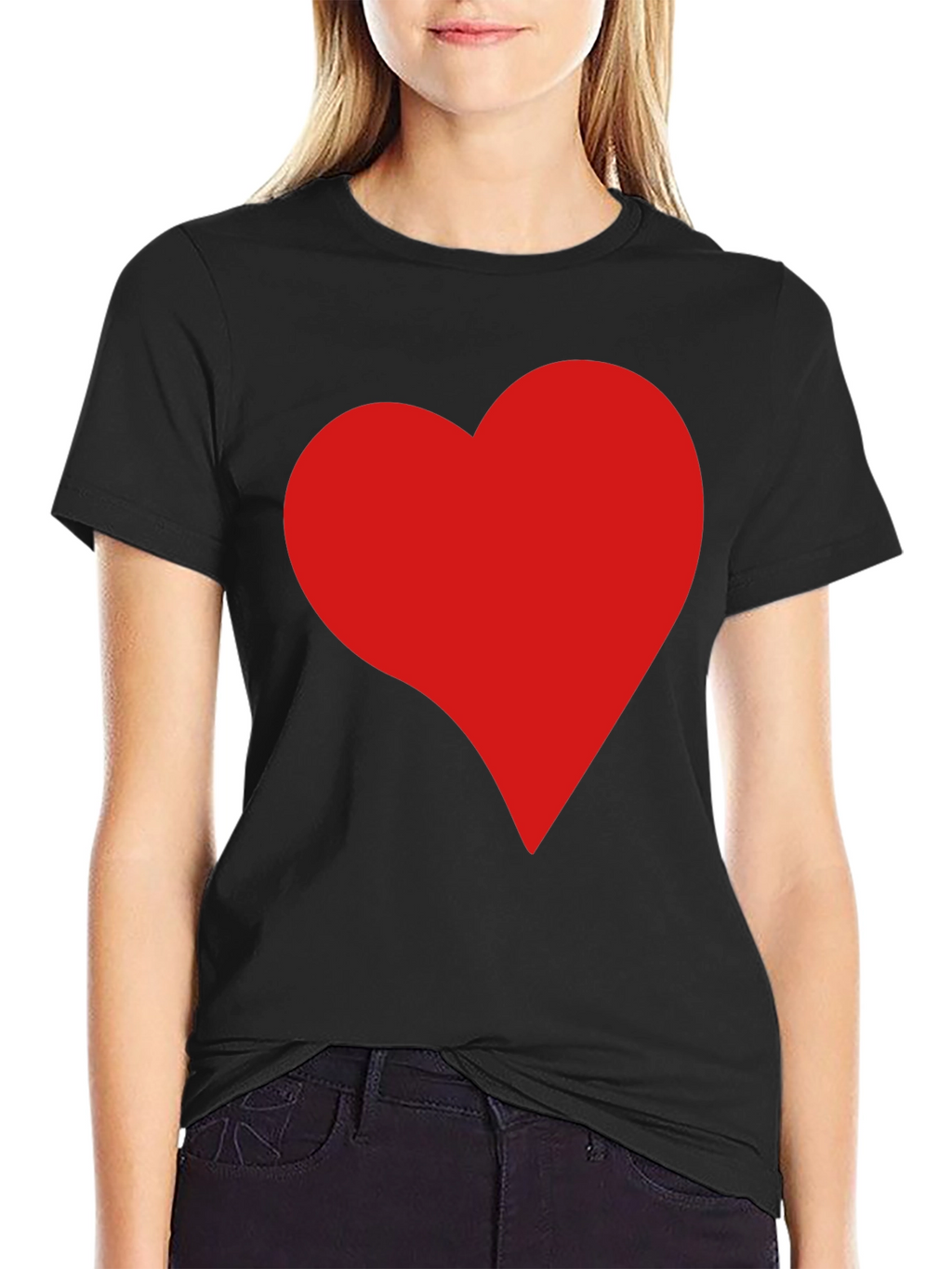 Heart Graphic Black T-Shirt - Modern Love