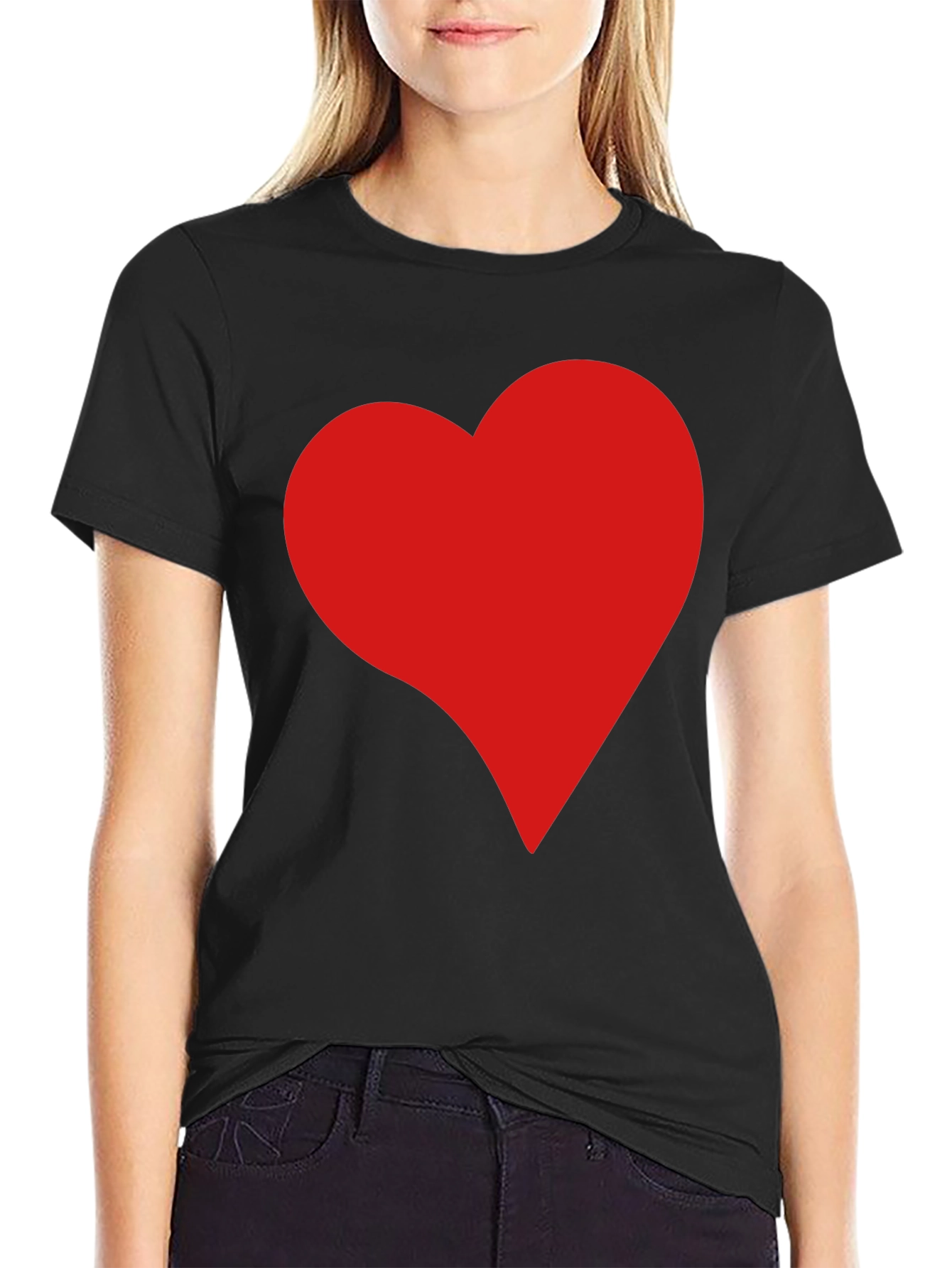 Heart Graphic Black T-Shirt - Modern Love