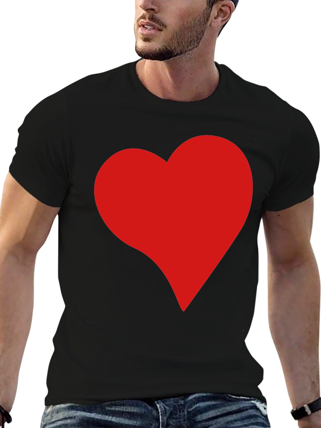 Heart Graphic Black T-Shirt - Modern Love