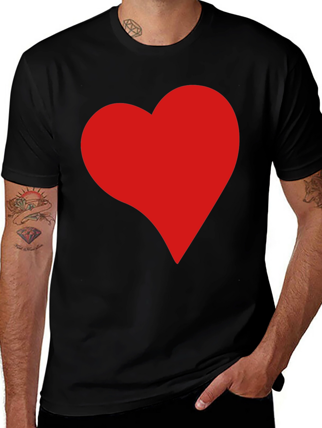 Heart Graphic Black T-Shirt - Modern Love