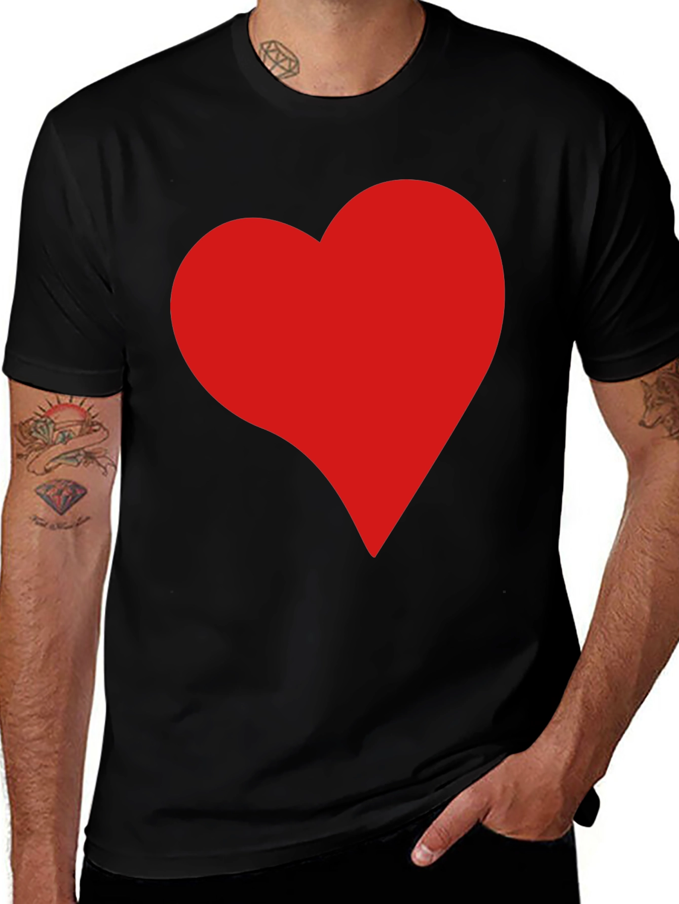 Heart Graphic Black T-Shirt - Modern Love