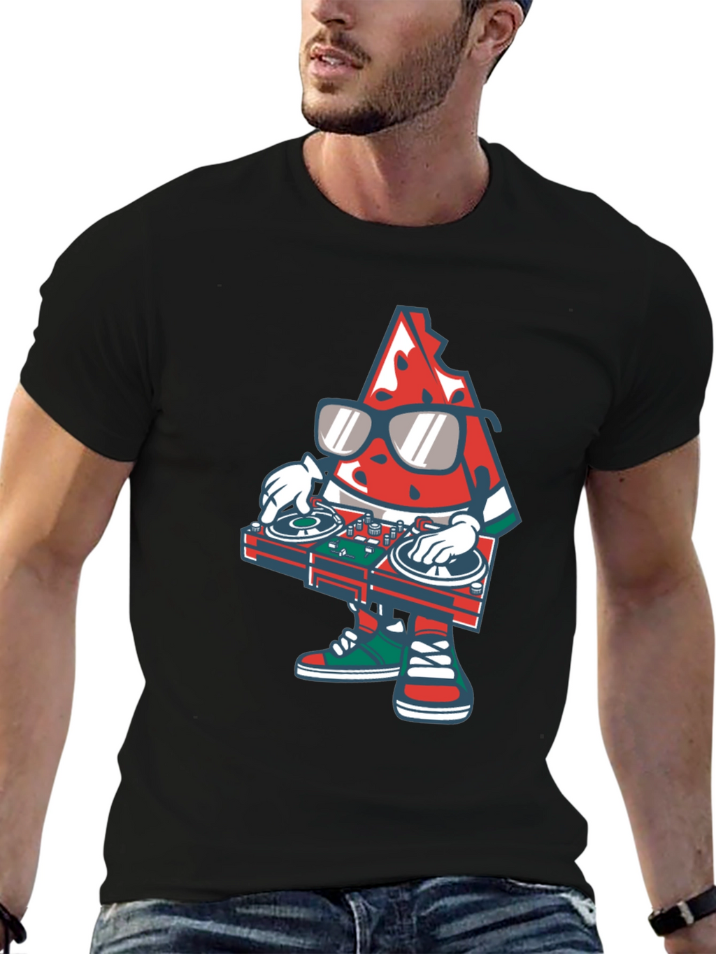 DJ Watermelon Graphic Tee - Cool Summer Vibes!