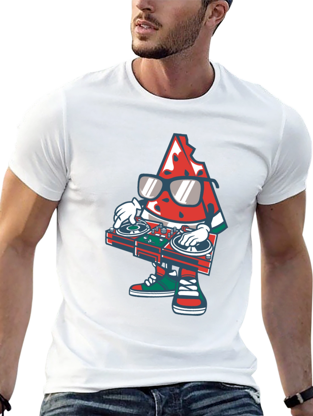 DJ Watermelon Graphic Tee - Cool Summer Vibes!