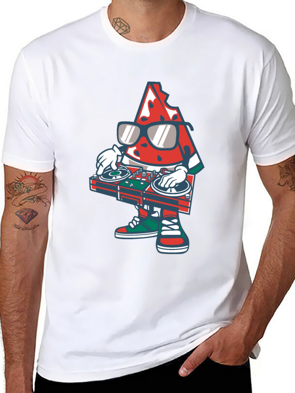 DJ Watermelon Graphic Tee - Cool Summer Vibes!