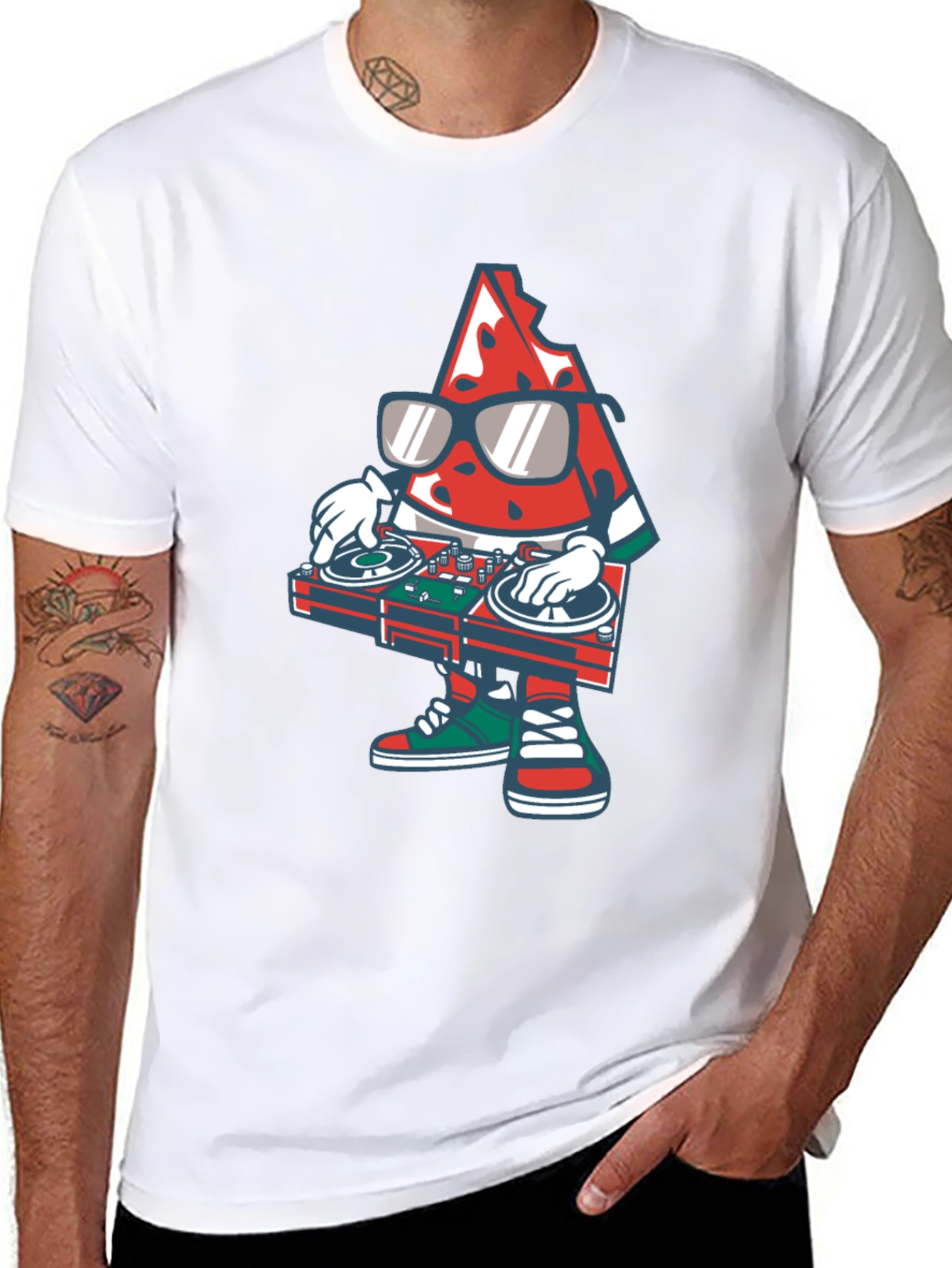 DJ Watermelon Graphic Tee - Cool Summer Vibes!