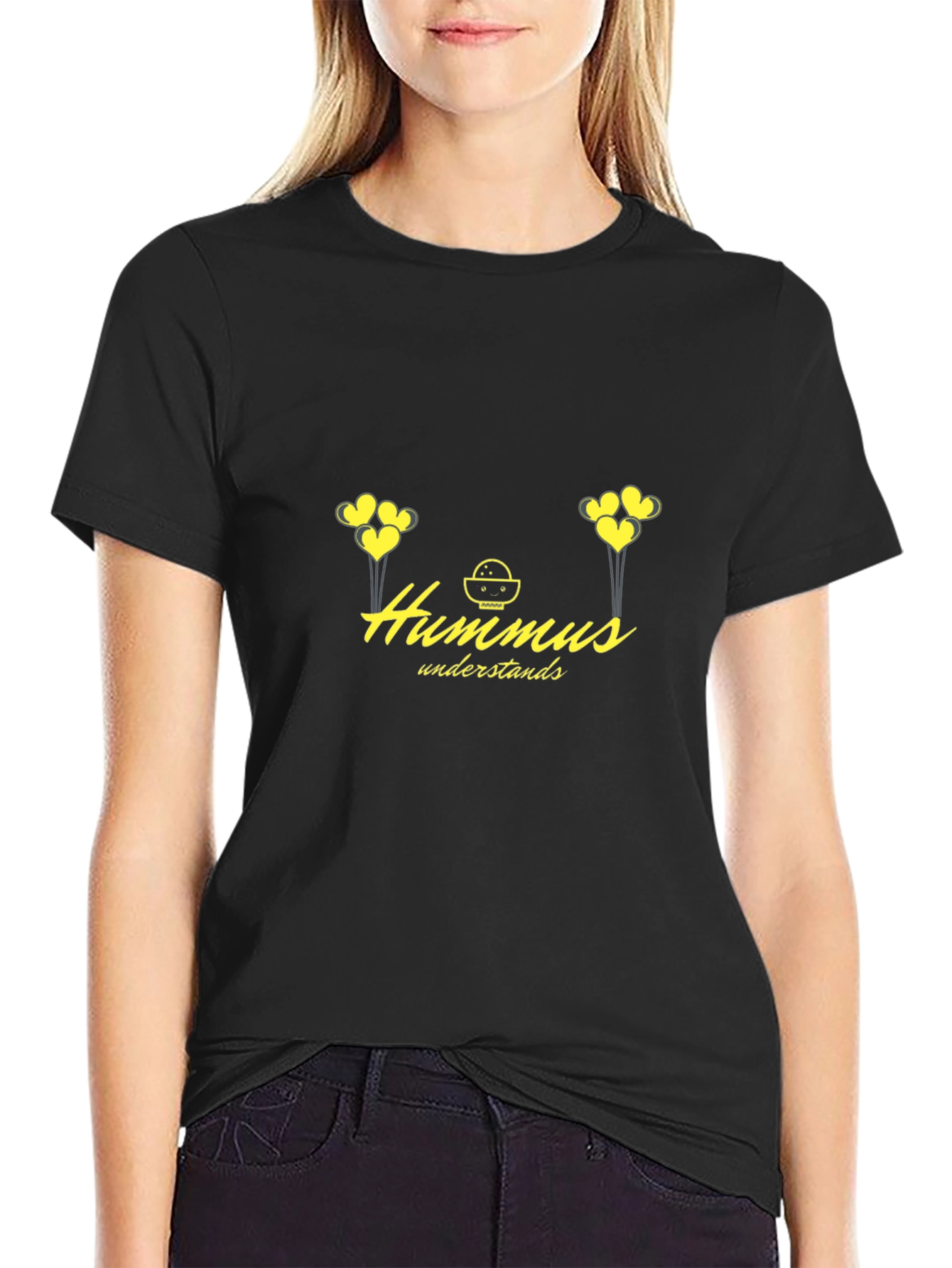 Hummus Understands Graphic Tee - Black