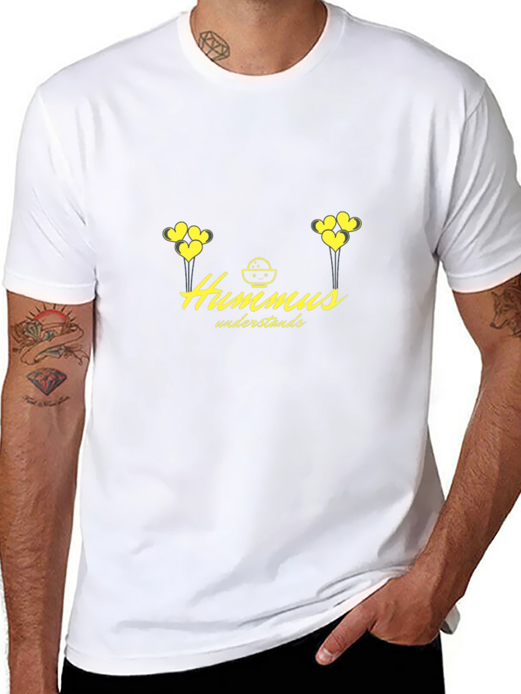 Hummus Understands Graphic Tee - Black