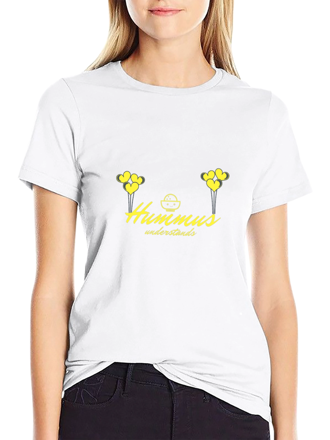 Hummus Understands Graphic Tee - Black