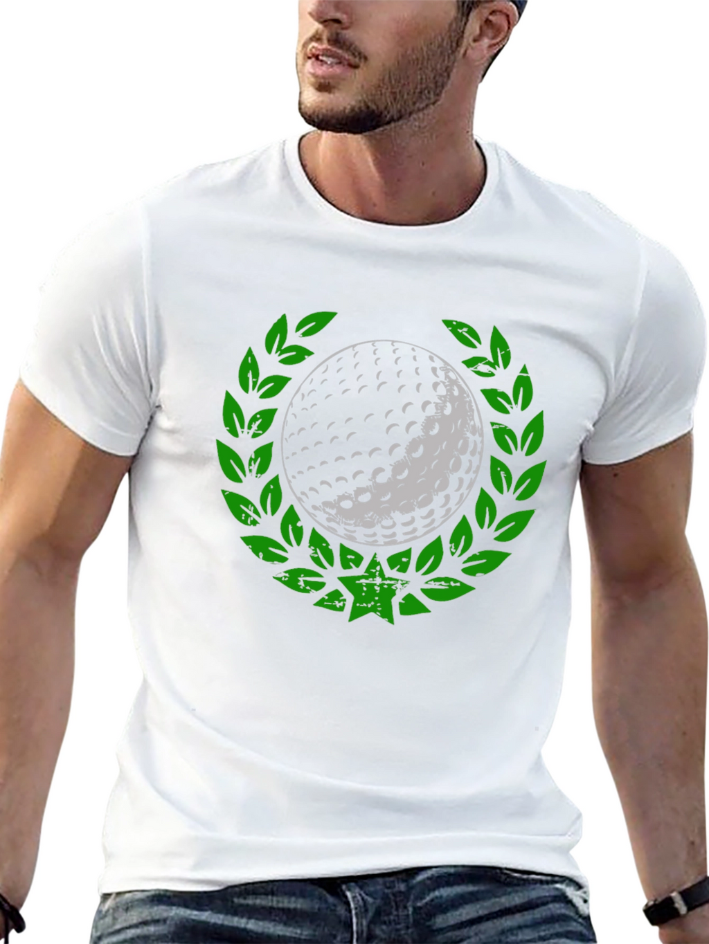 Golf Ball Laurel Wreath Graphic T-Shirt