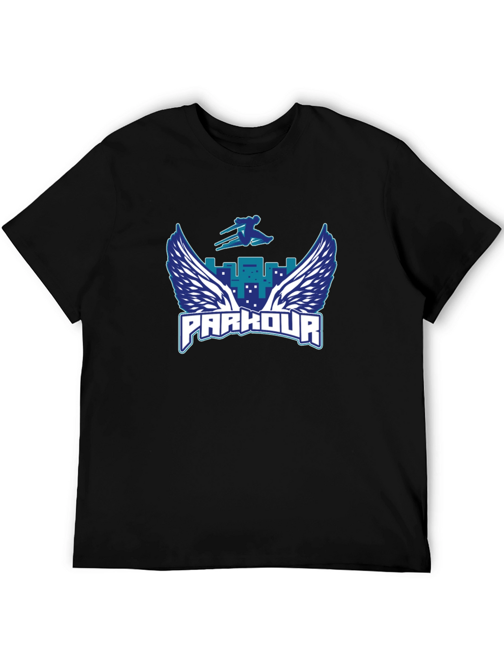 Parkour Wings Graphic Black T-Shirt