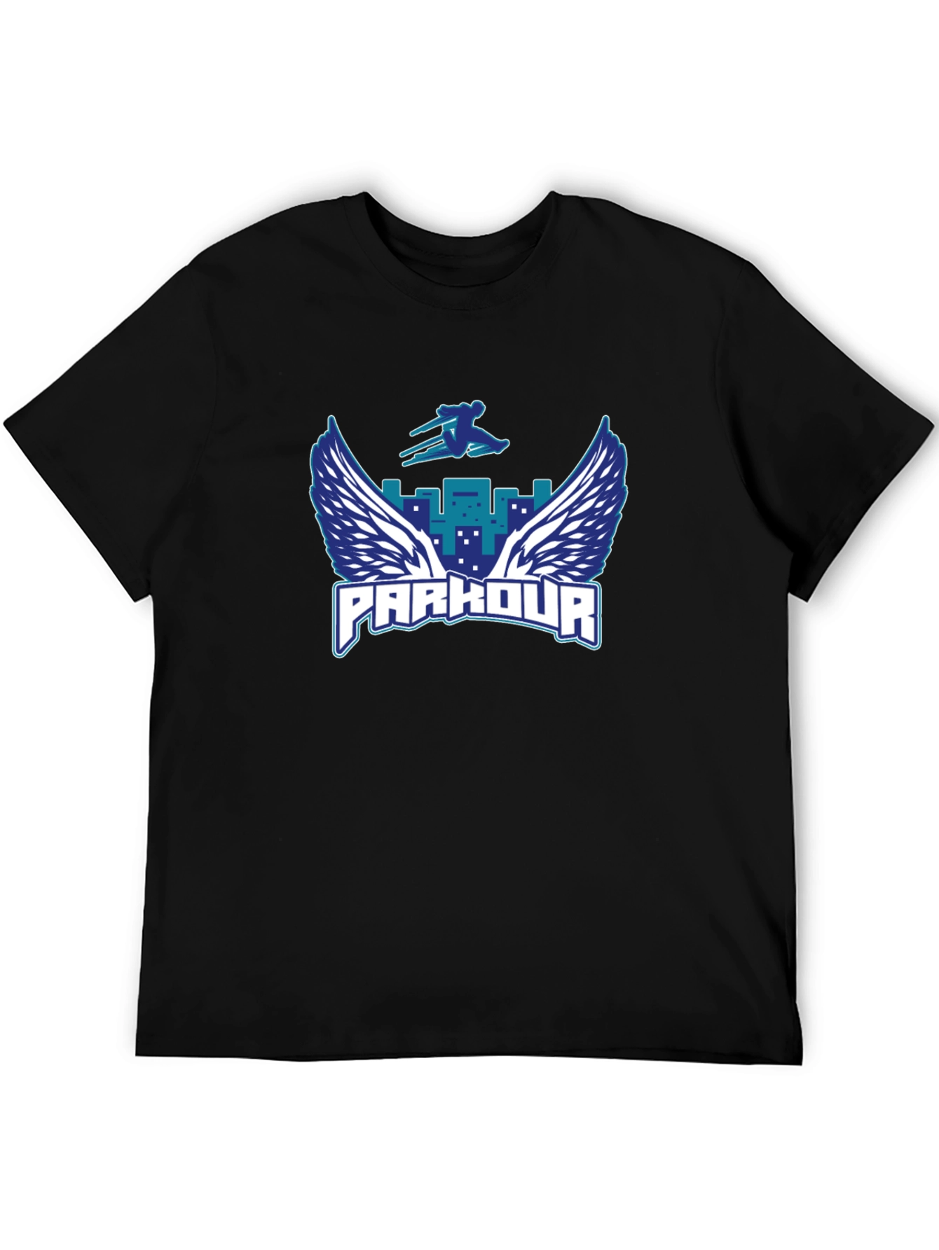 Parkour Wings Graphic Black T-Shirt