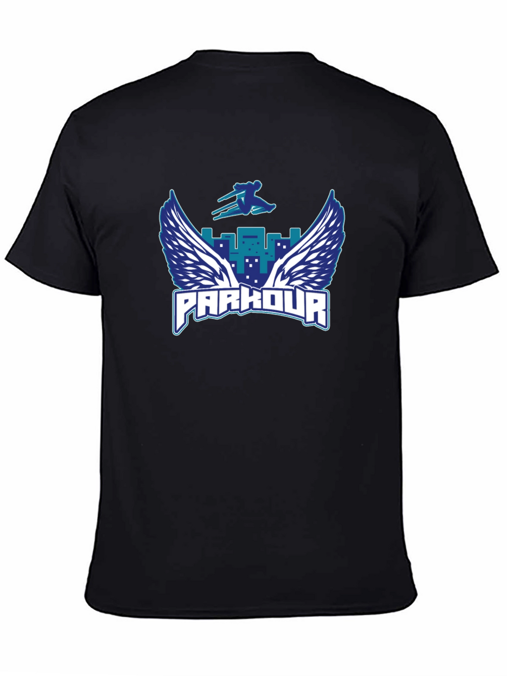 Parkour Wings Graphic Black T-Shirt