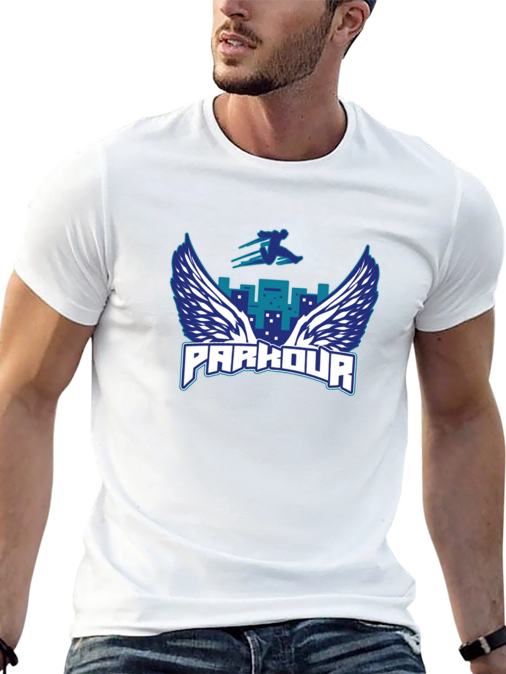 Parkour Wings Graphic Black T-Shirt