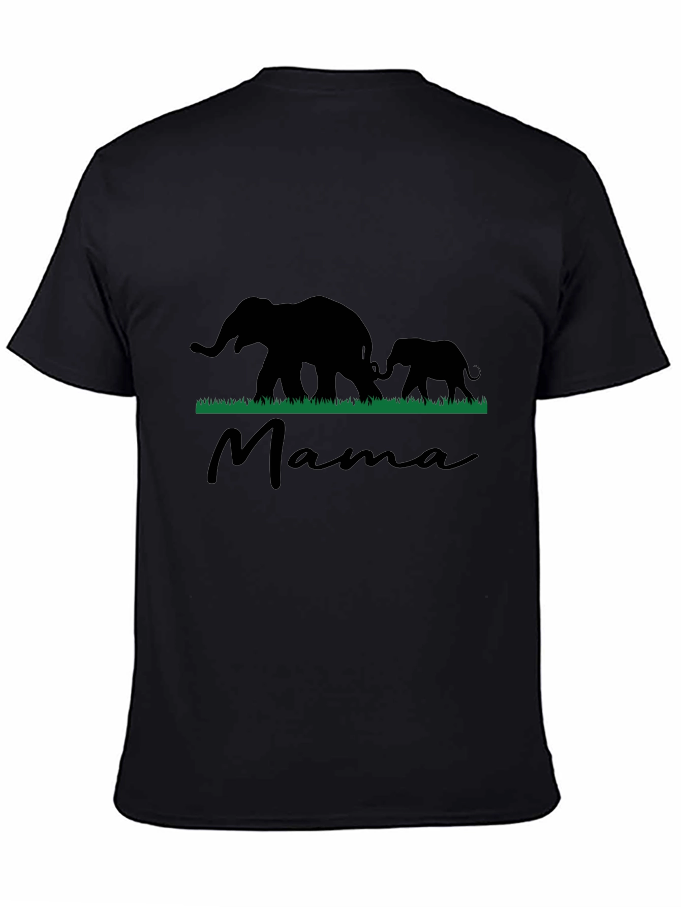 Mama Elephant Graphic Tee - Black Comfort Fit Shirt