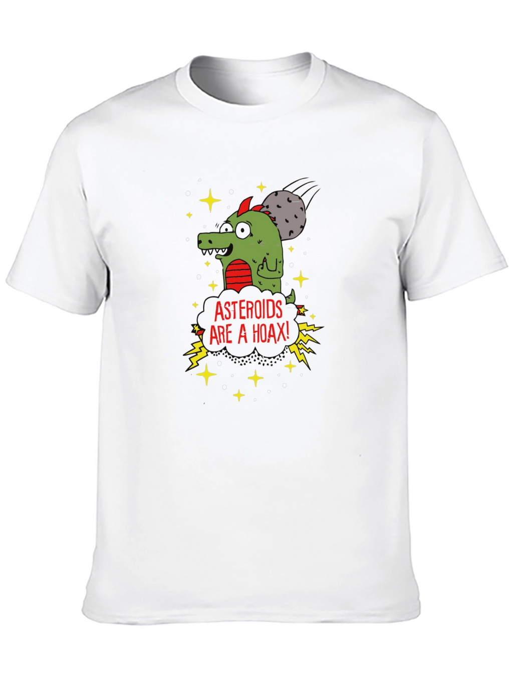 Asteroids Are a Hoax Cartoon T-Shirt