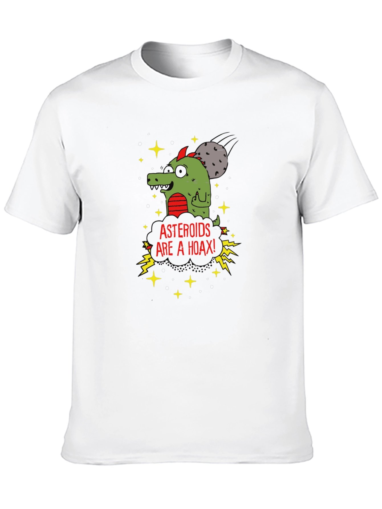 Asteroids Are a Hoax Cartoon T-Shirt