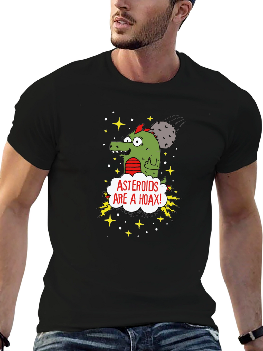 Asteroids Are a Hoax Cartoon T-Shirt