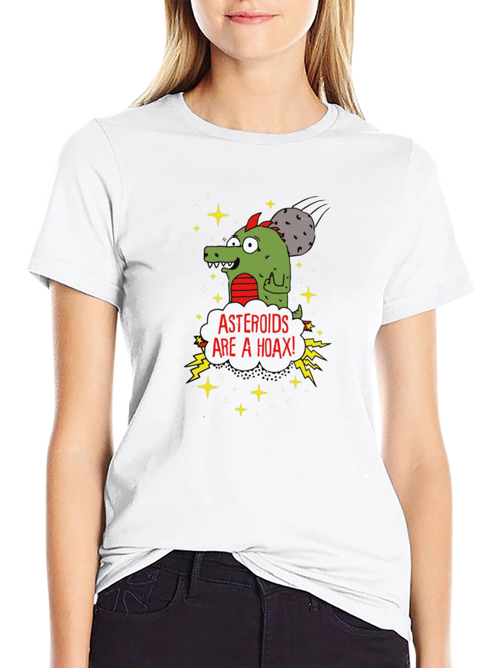 Asteroids Are a Hoax Cartoon T-Shirt