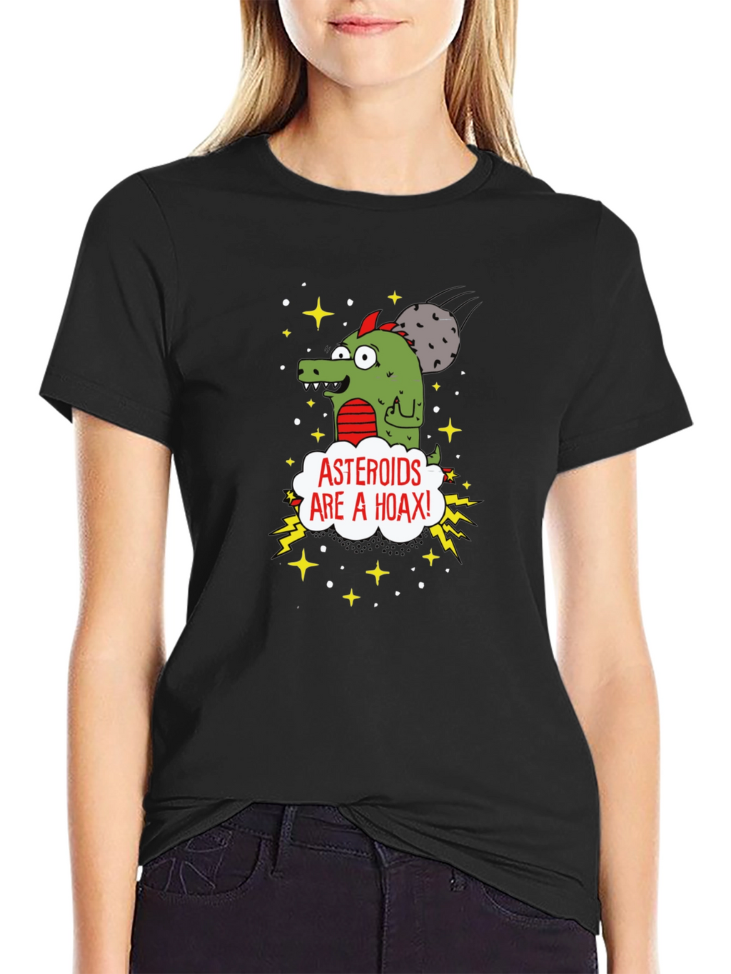 Asteroids Are a Hoax Cartoon T-Shirt