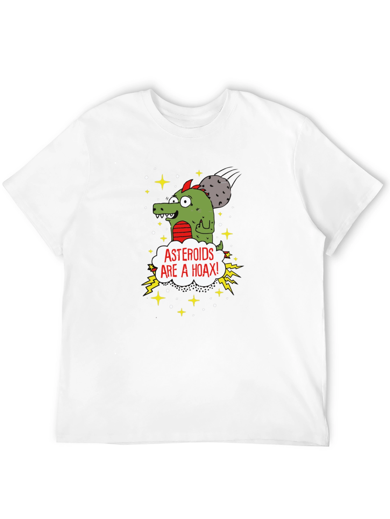 Asteroids Are a Hoax Cartoon T-Shirt