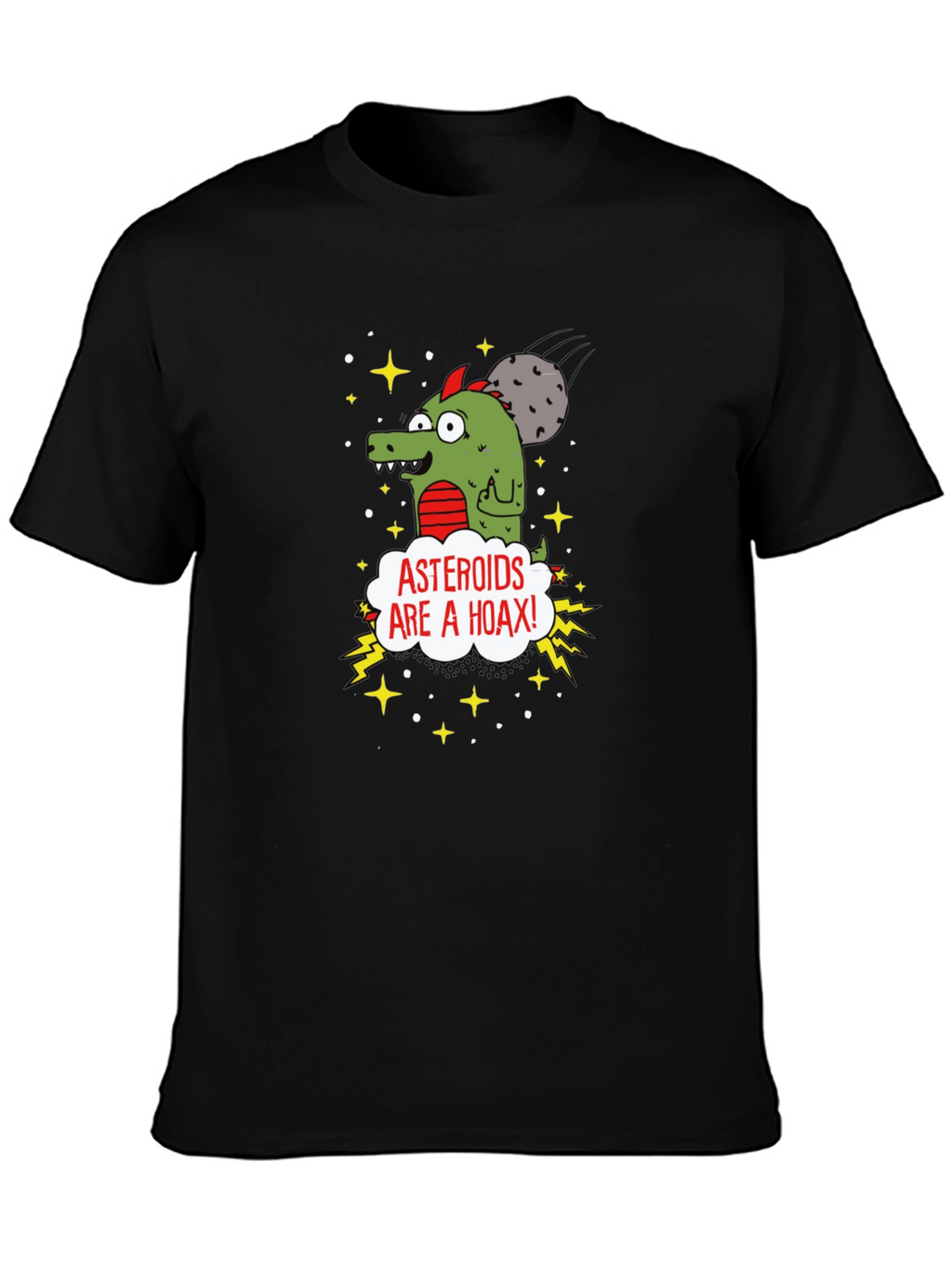 Asteroids Are a Hoax Cartoon T-Shirt
