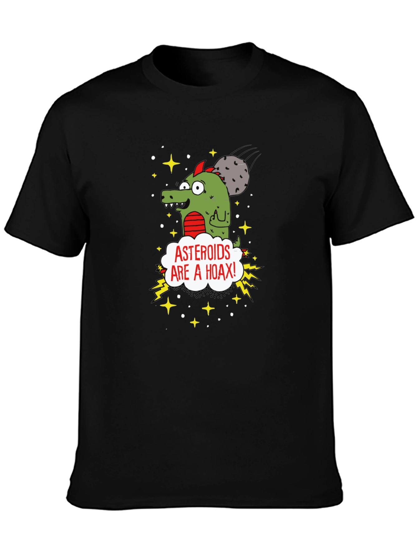 Asteroids Are a Hoax Cartoon T-Shirt