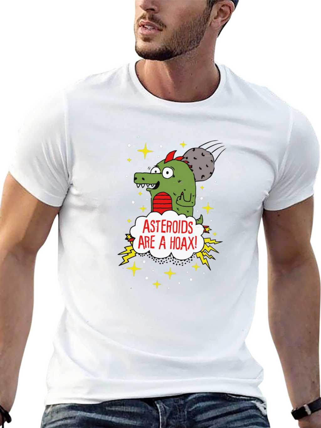 Asteroids Are a Hoax Cartoon T-Shirt