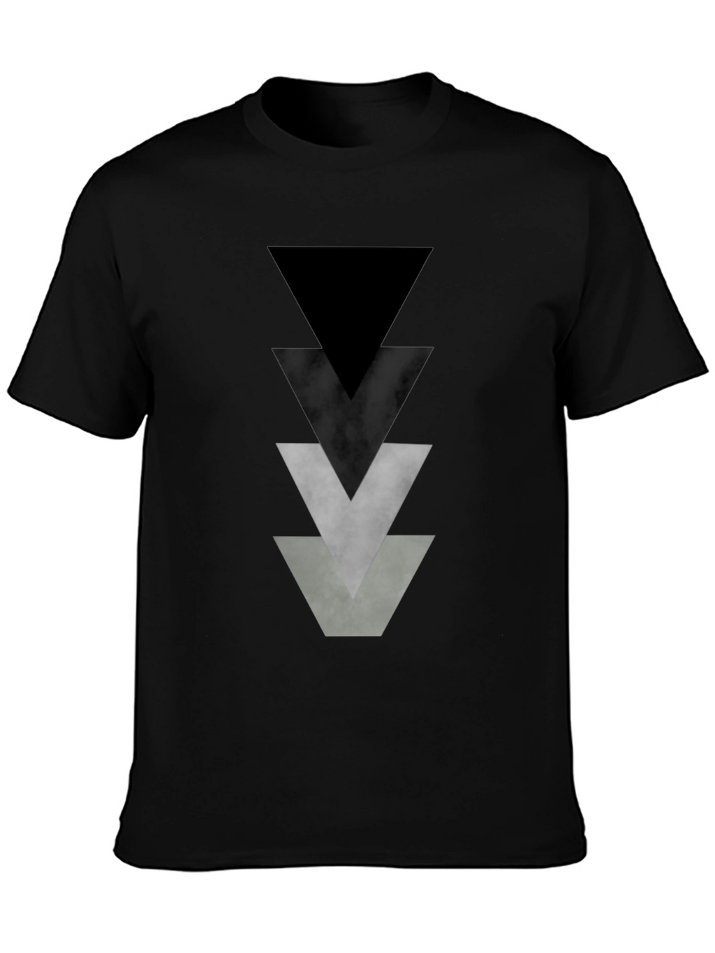 Geometric Triangle Graphic Tee - Modern Design Shirt
