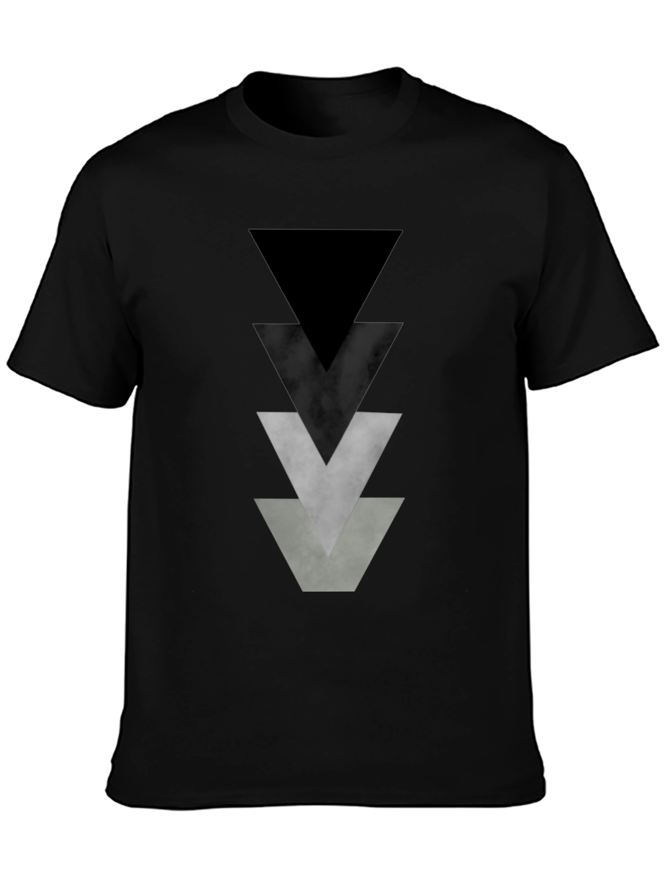 Geometric Triangle Graphic Tee - Modern Design Shirt