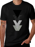 Geometric Triangle Graphic Tee - Modern Design Shirt