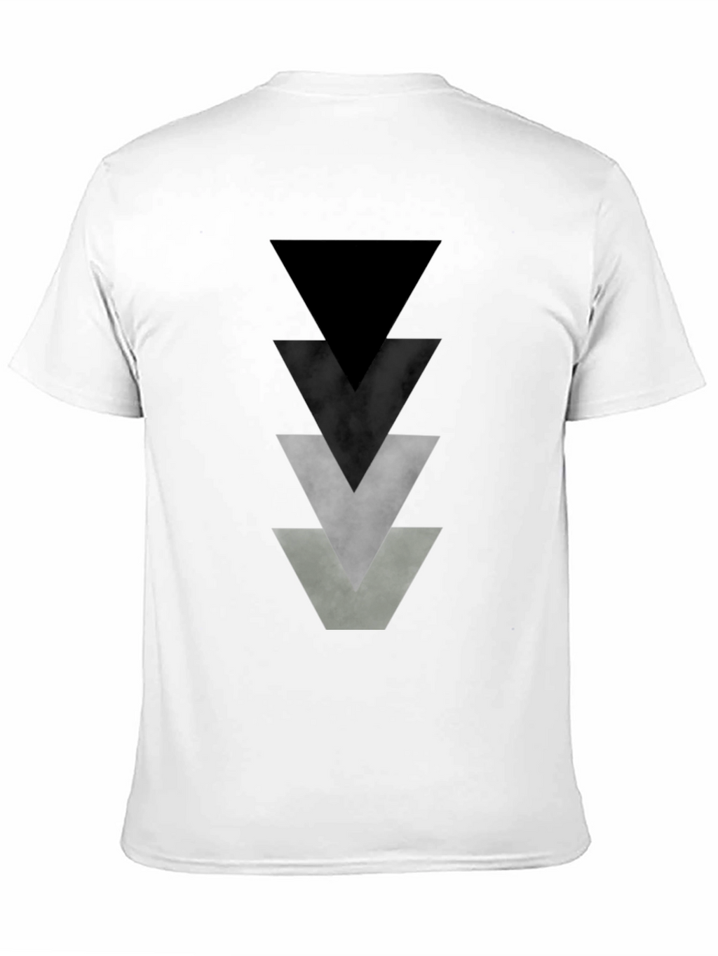 Geometric Triangle Graphic Tee - Modern Design Shirt