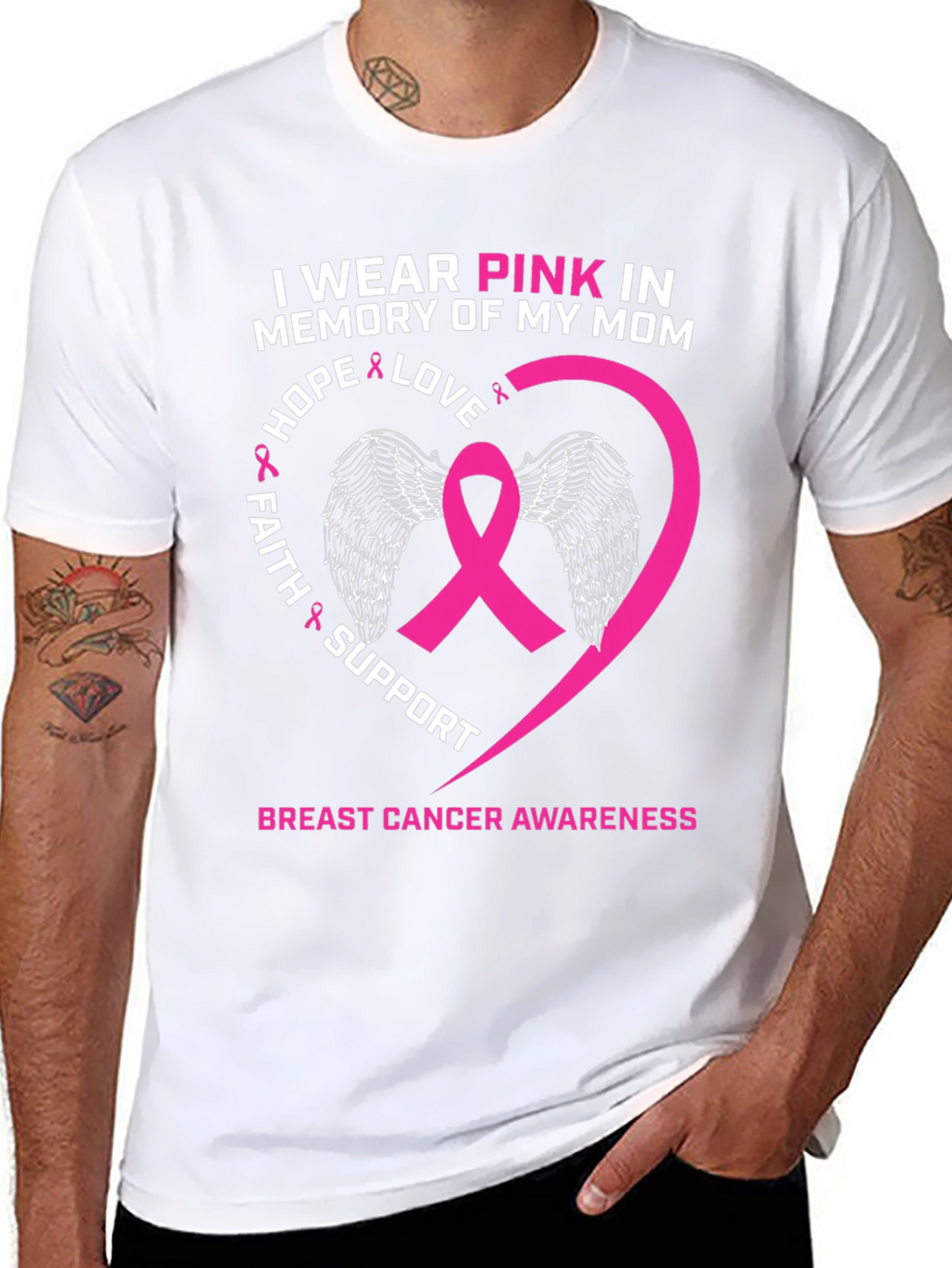 Pink Ribbon Breast Cancer Awareness T-Shirt