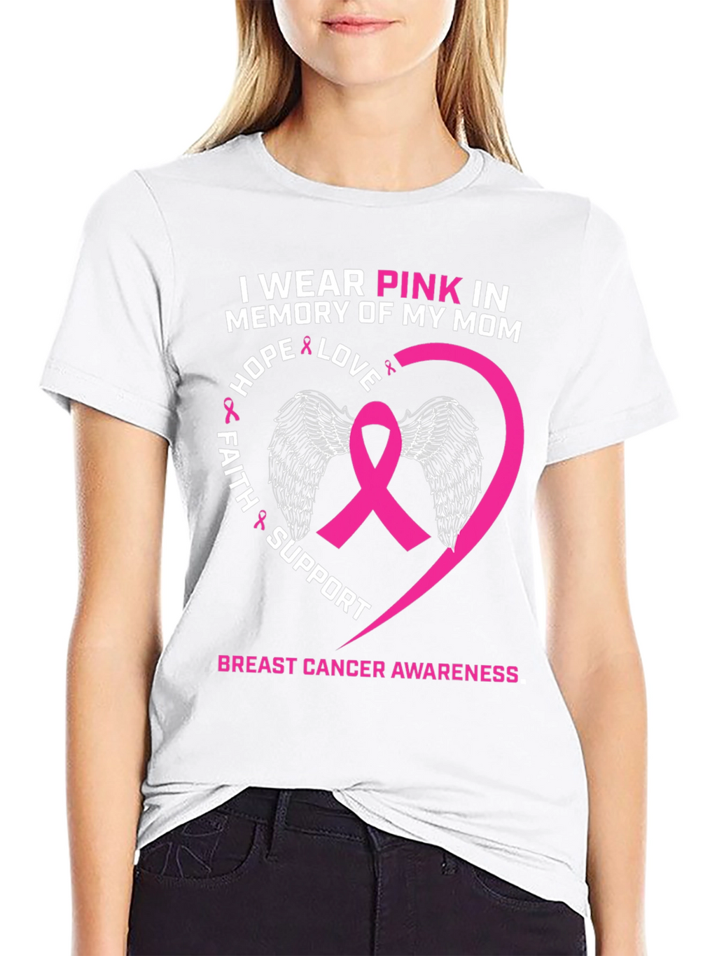 Pink Ribbon Breast Cancer Awareness T-Shirt