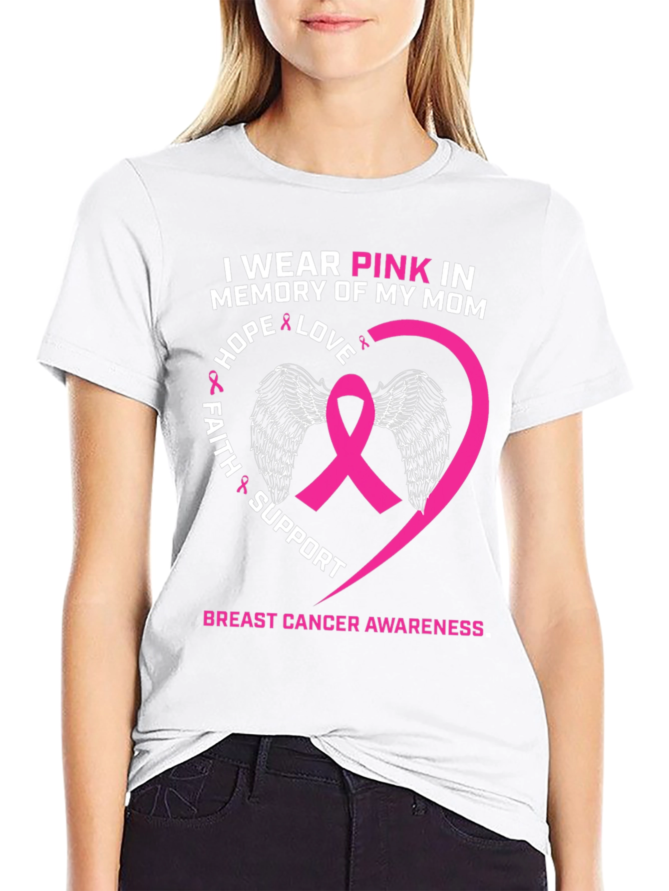 Pink Ribbon Breast Cancer Awareness T-Shirt