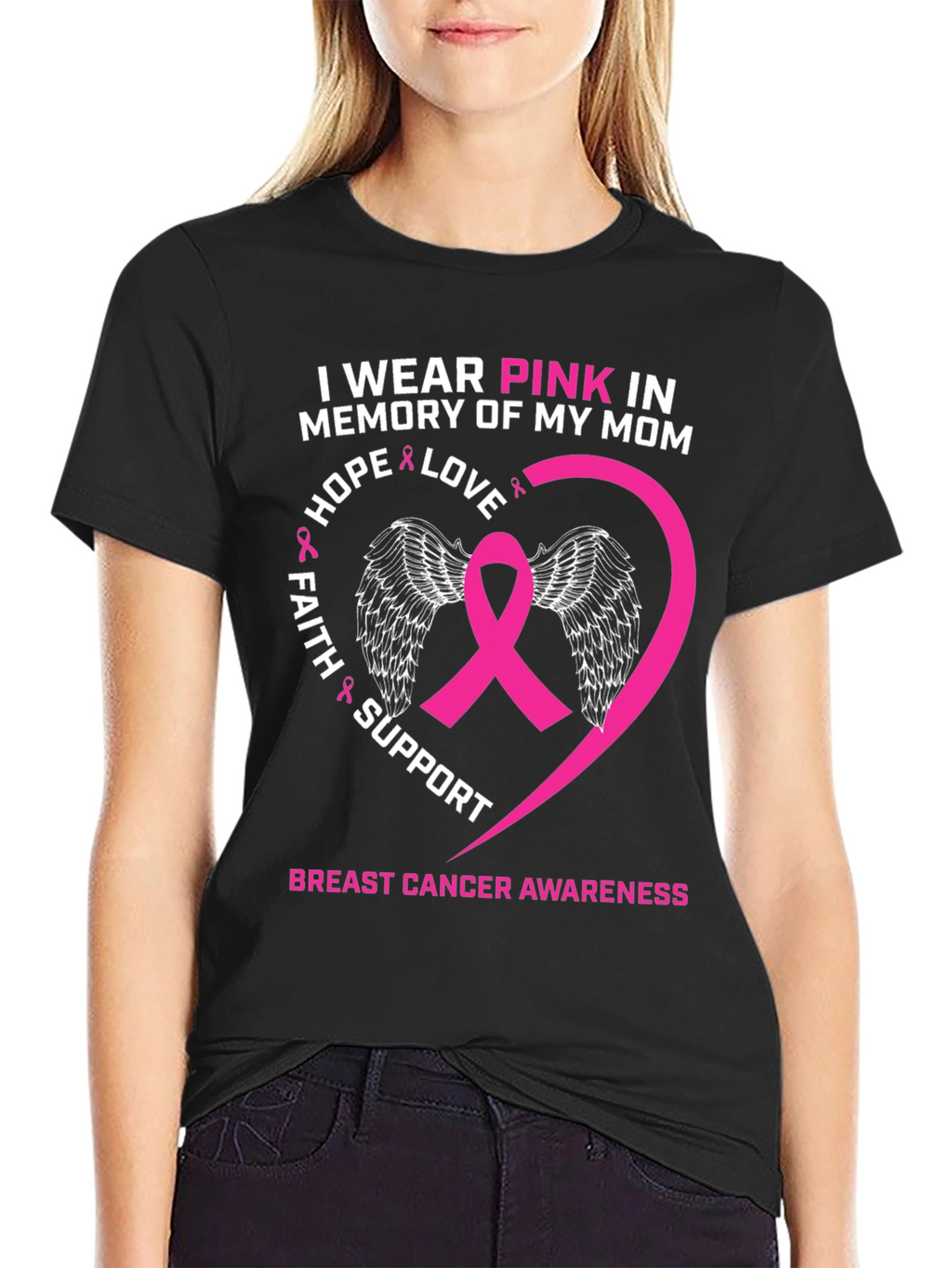 Pink Ribbon Breast Cancer Awareness T-Shirt