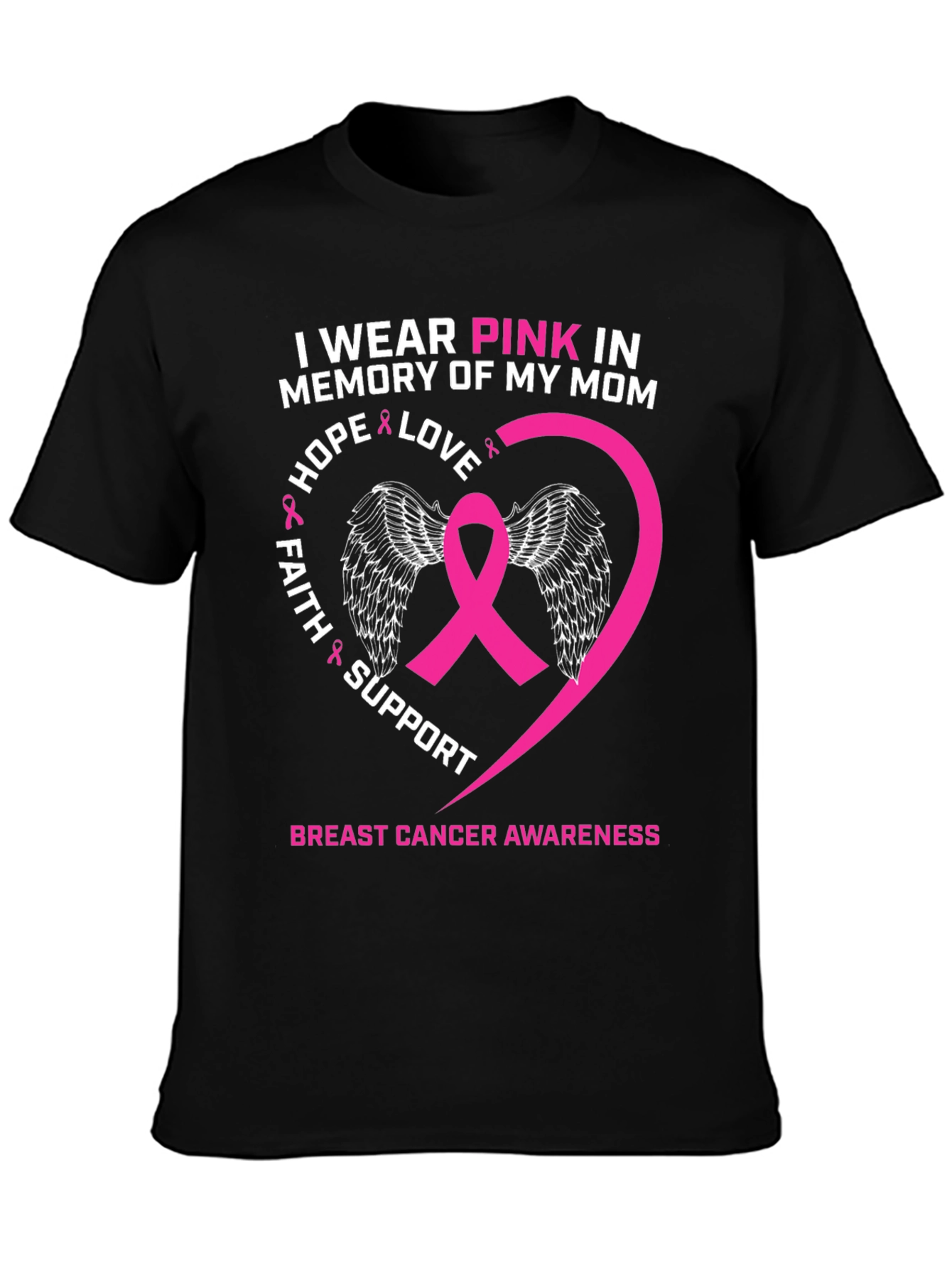 Pink Ribbon Breast Cancer Awareness T-Shirt