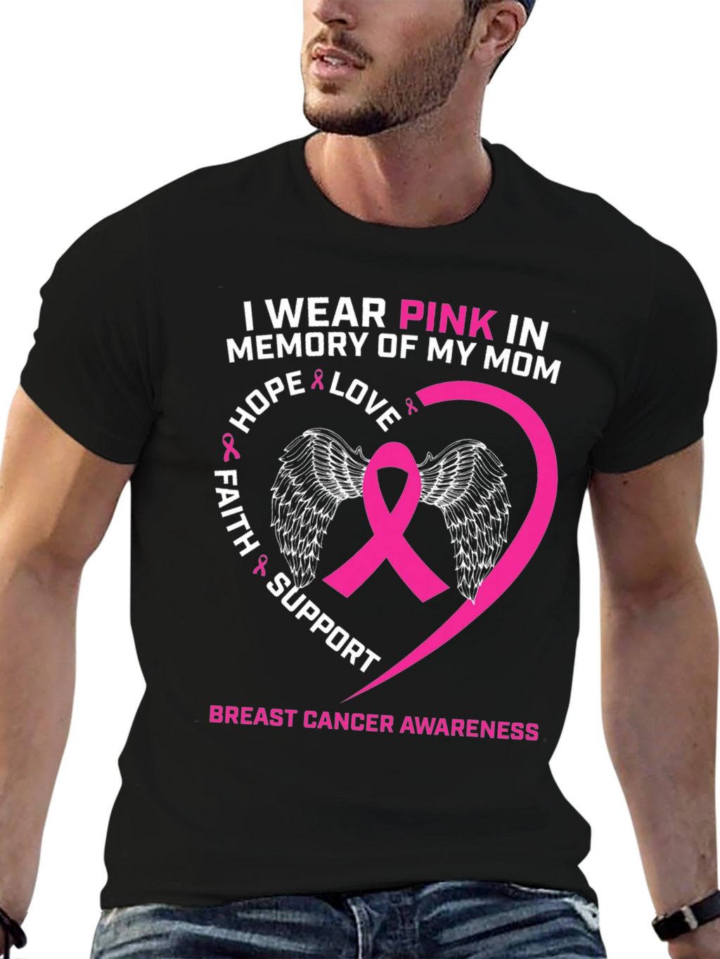 Pink Ribbon Breast Cancer Awareness T-Shirt