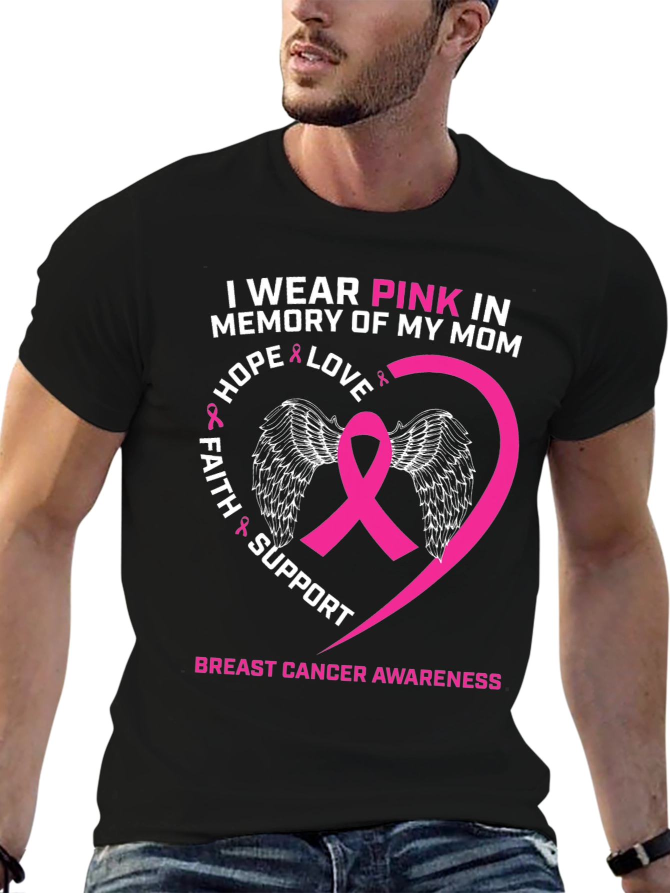 Pink Ribbon Breast Cancer Awareness T-Shirt